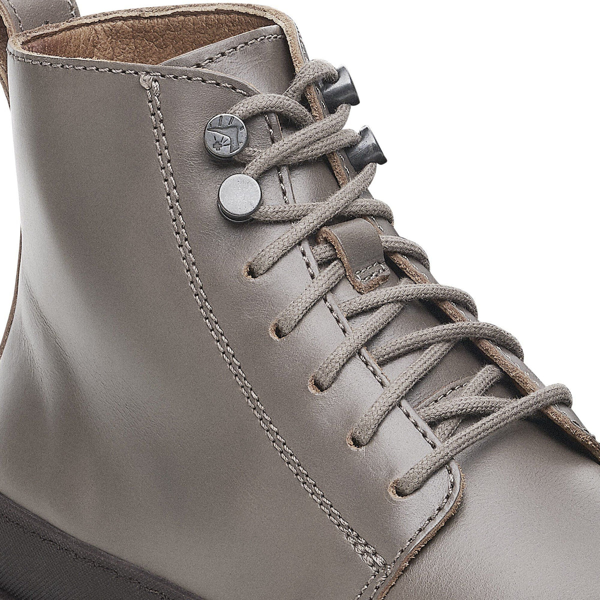 Prescott Lace Women Oiled Leather in Color Concrete Gray | Birkenstock