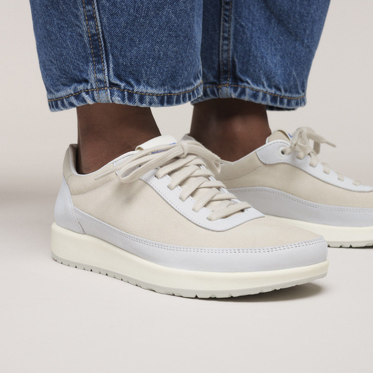 Honnef City Mixed Leather in Color Antique White | Birkenstock
