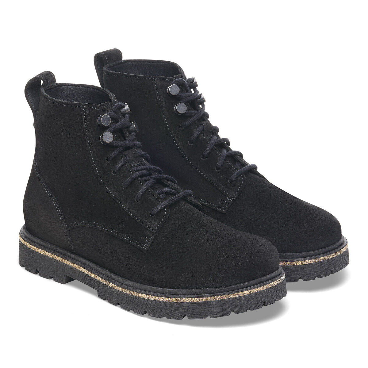 Highwood Lace Mid Women Suede Leather in Color Black | Birkenstock
