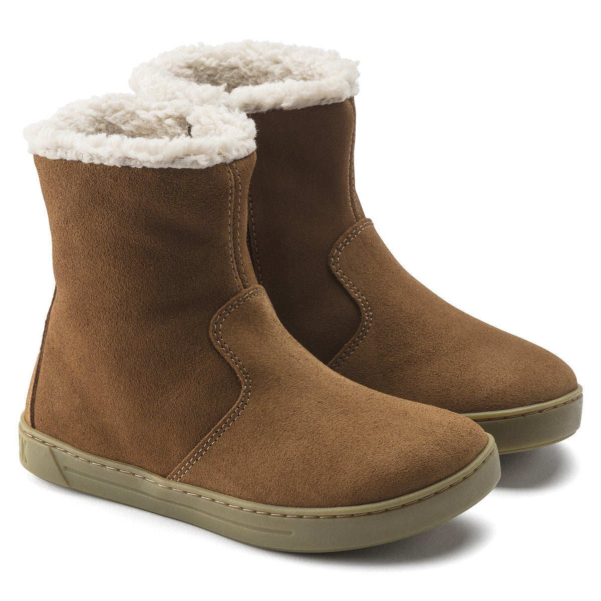 Lille Kids Suede Leather in Color Mink | Birkenstock