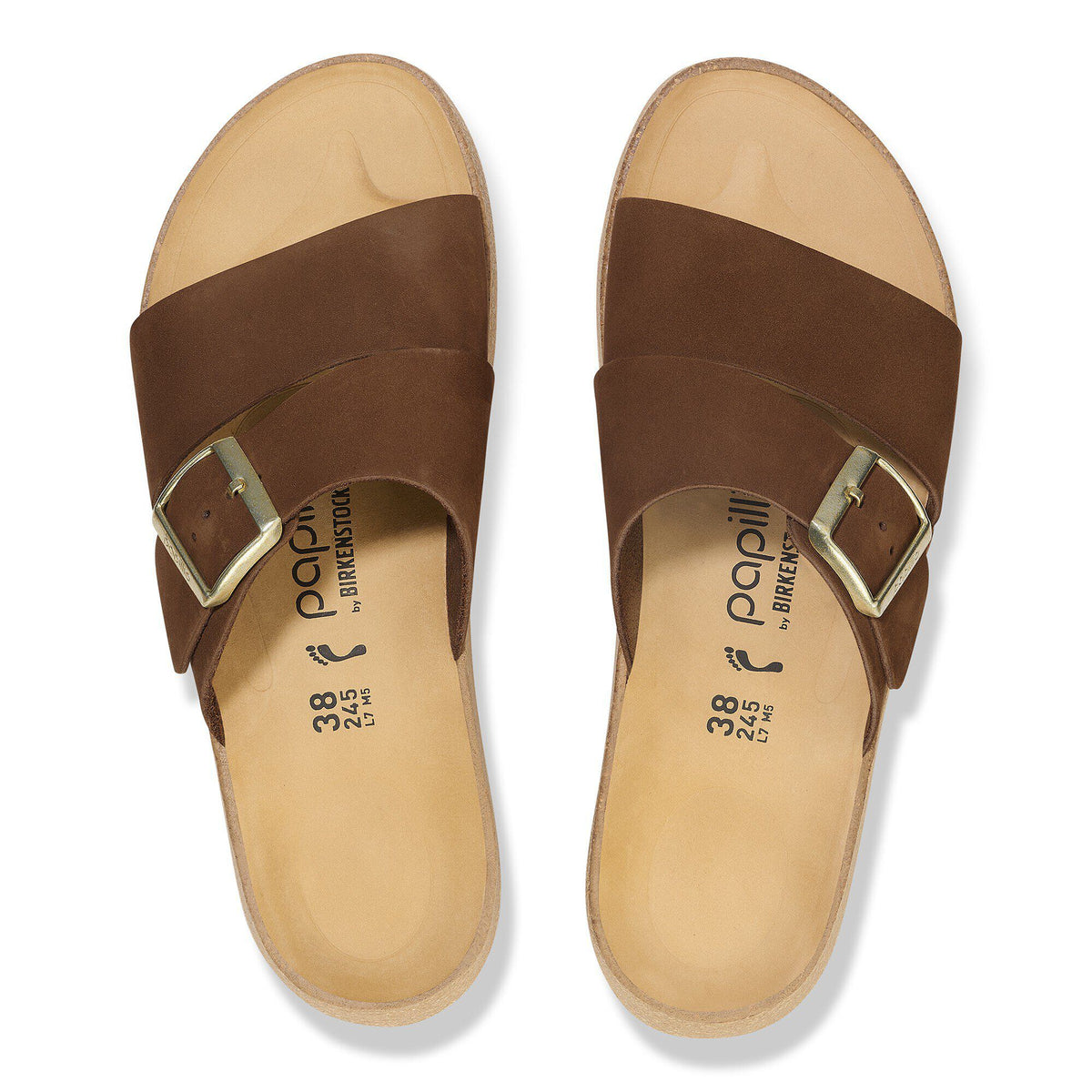 Almina Nubuck Leather in Color Dark Tea | Birkenstock