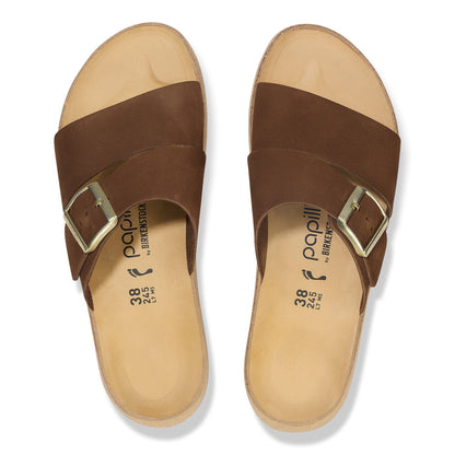 Almina Nubuck Leather in Color Dark Tea | Birkenstock