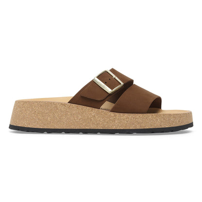 Almina Nubuck Leather in Color Dark Tea | Birkenstock