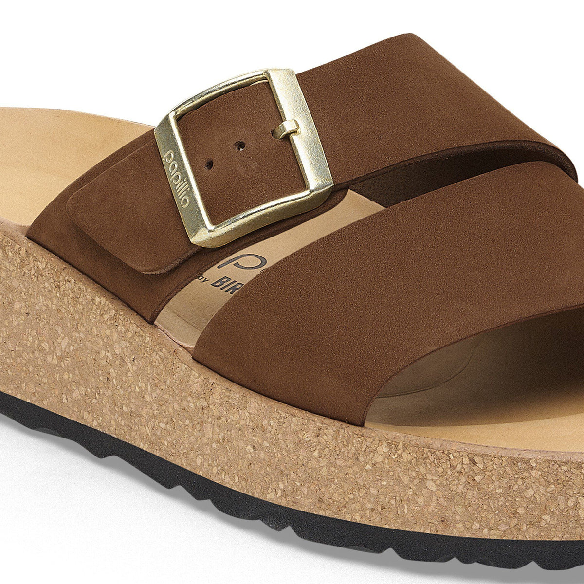 Almina Nubuck Leather in Color Dark Tea | Birkenstock