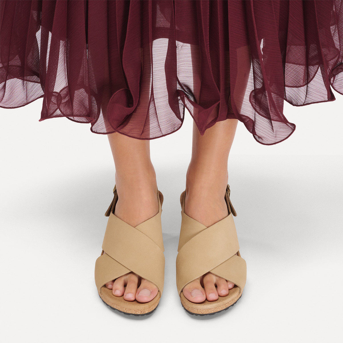 Samira Nubuck Leather in Color Sandcastle | Birkenstock