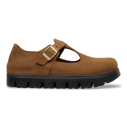 Paris Chunky Suede Leather in Color Dark Tea | Birkenstock