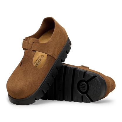 Paris Chunky Suede Leather in Color Dark Tea | Birkenstock
