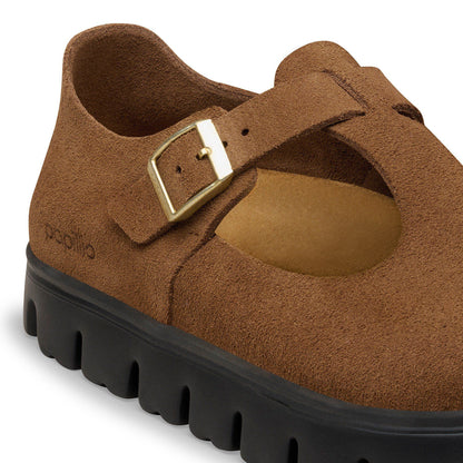 Paris Chunky Suede Leather in Color Dark Tea | Birkenstock