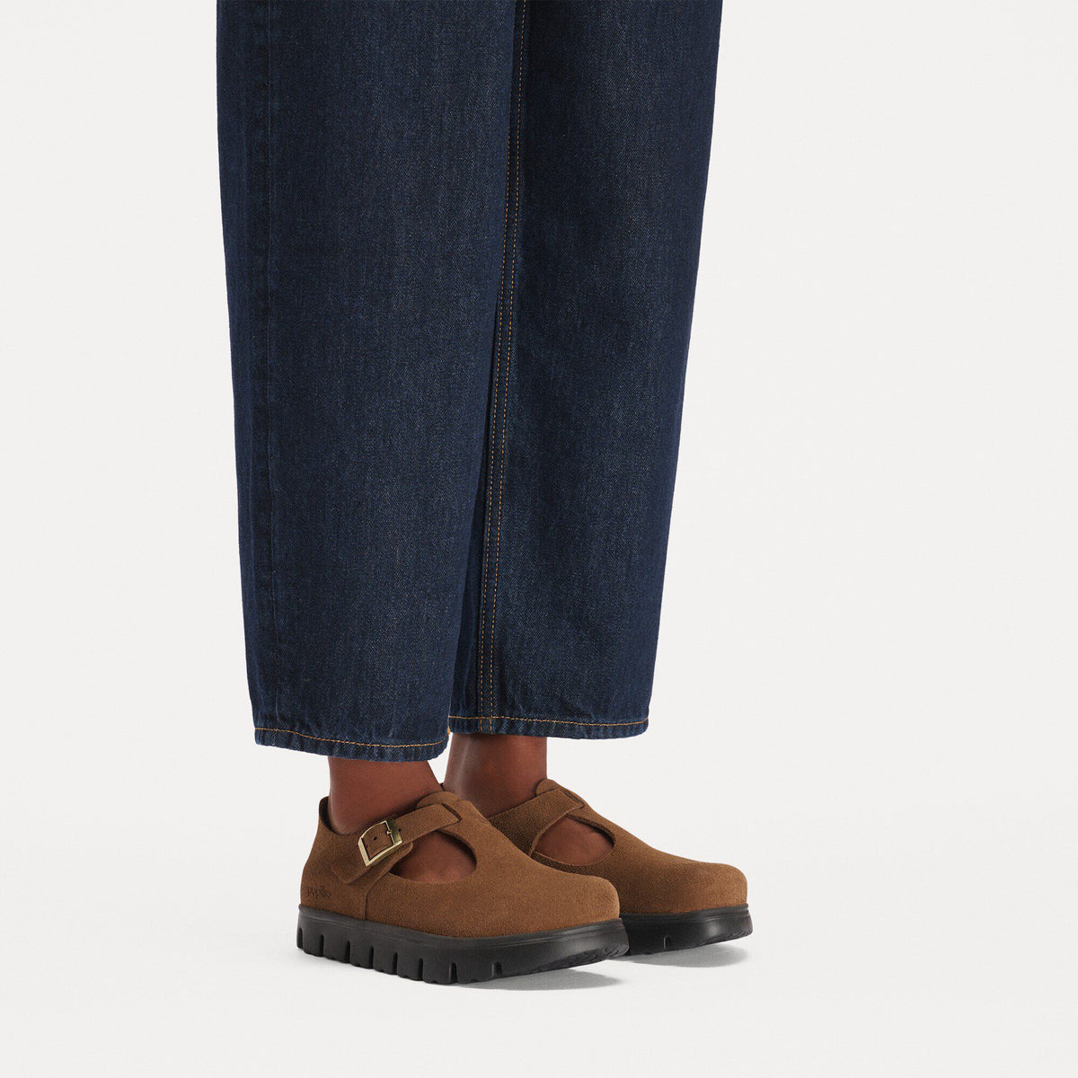 Paris Chunky Suede Leather in Color Dark Tea | Birkenstock