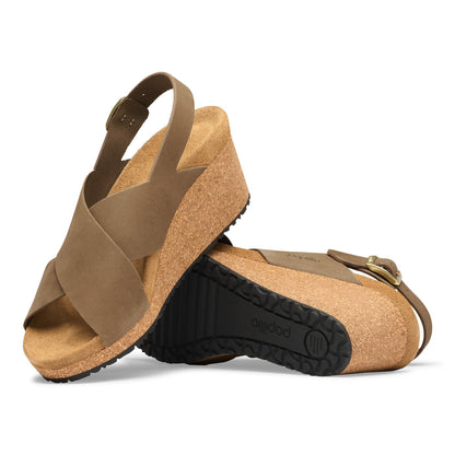 Samira Nubuck Leather in Color Dark Tea | Birkenstock