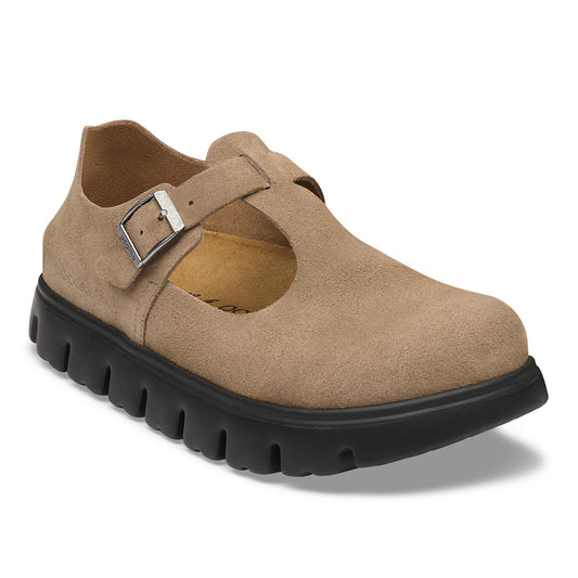 Paris Chunky Suede Leather in Color Gray Taupe | Birkenstock