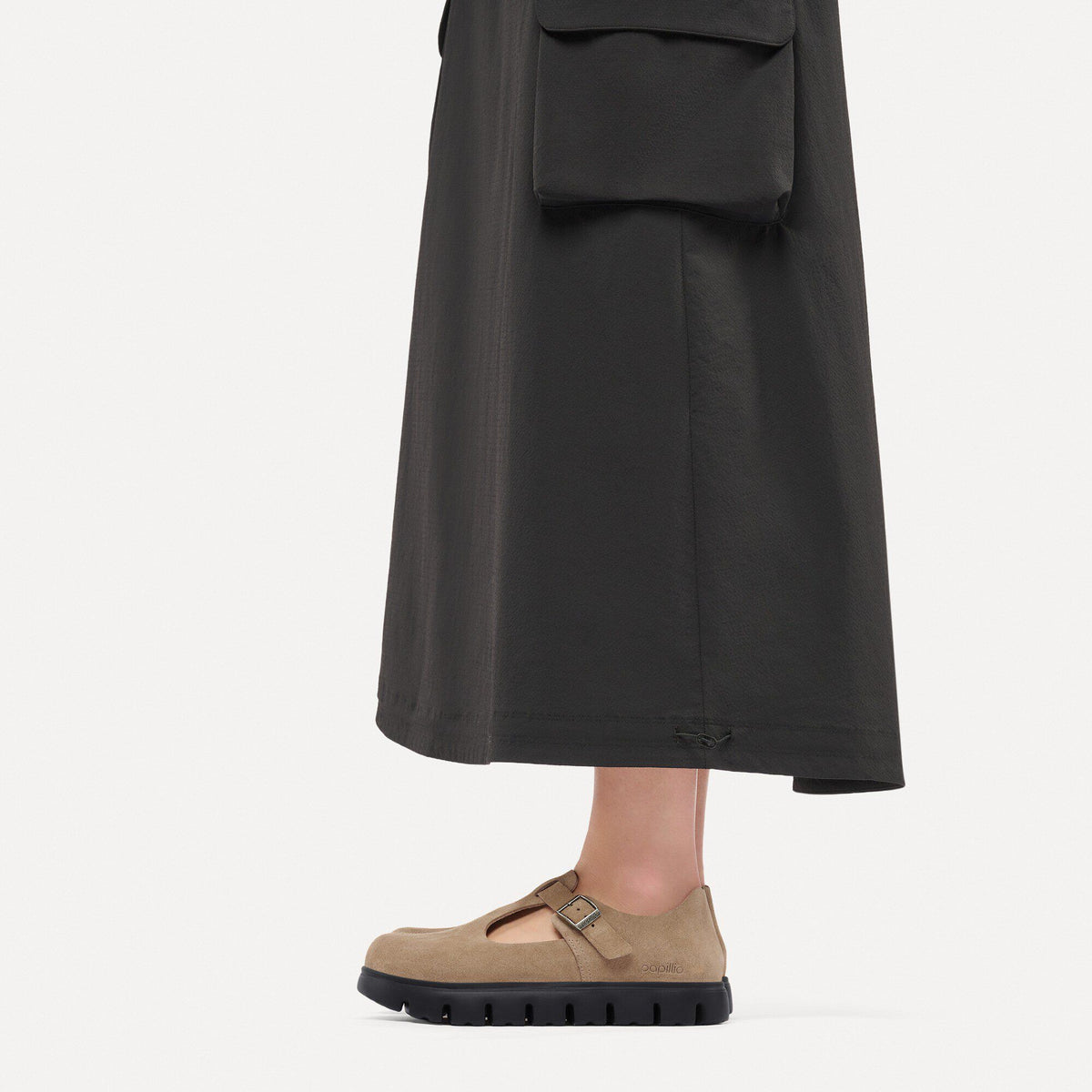 Paris Chunky Suede Leather in Color Gray Taupe | Birkenstock