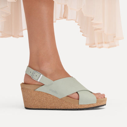 Samira Nubuck Leather in Color Pure Sage | Birkenstock