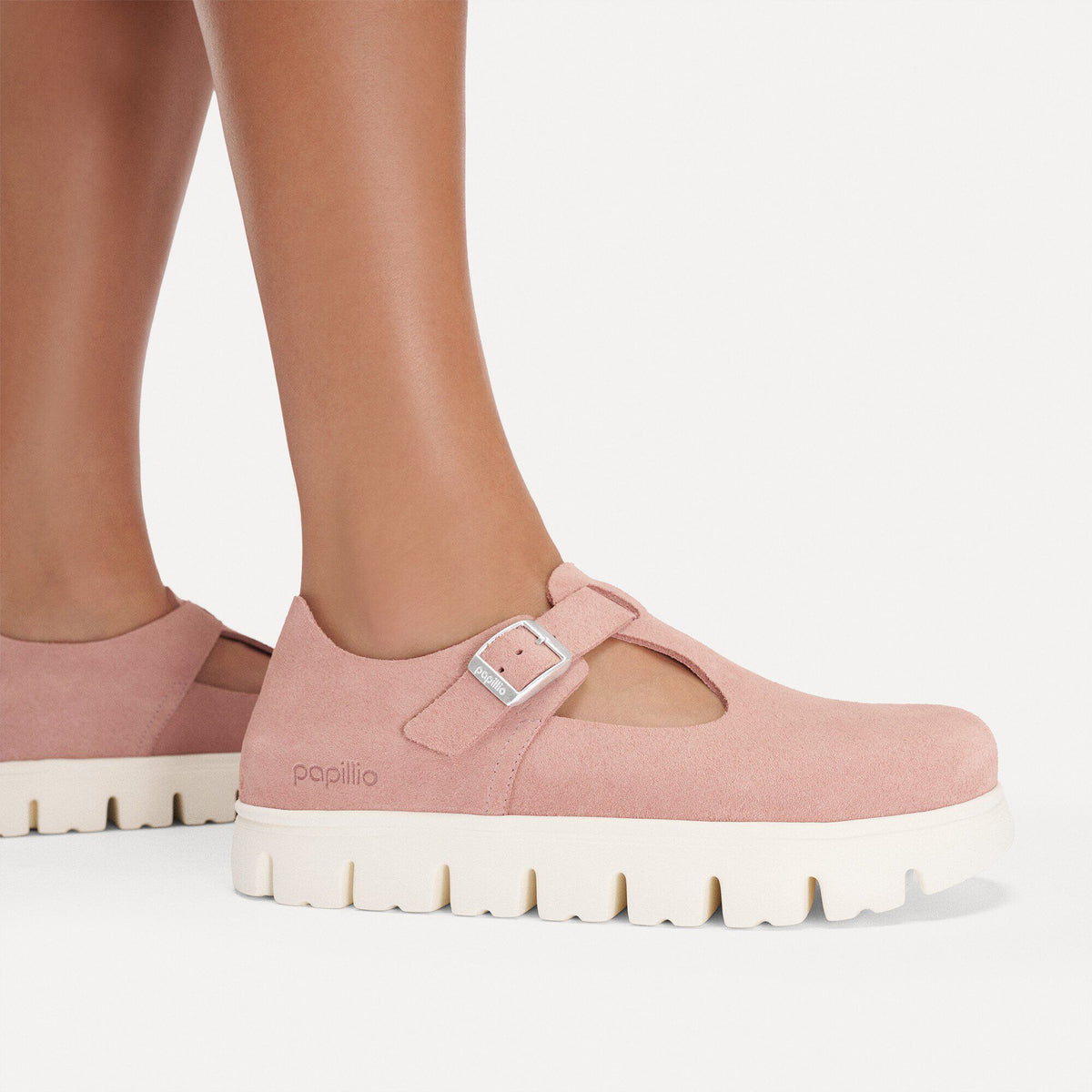 Paris Chunky Suede Leather in Color Pink Clay | Birkenstock