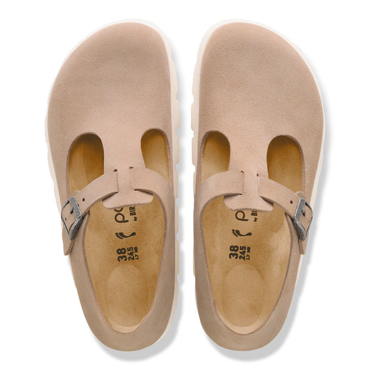 Paris Chunky Suede Leather in Color Warm Sand | Birkenstock