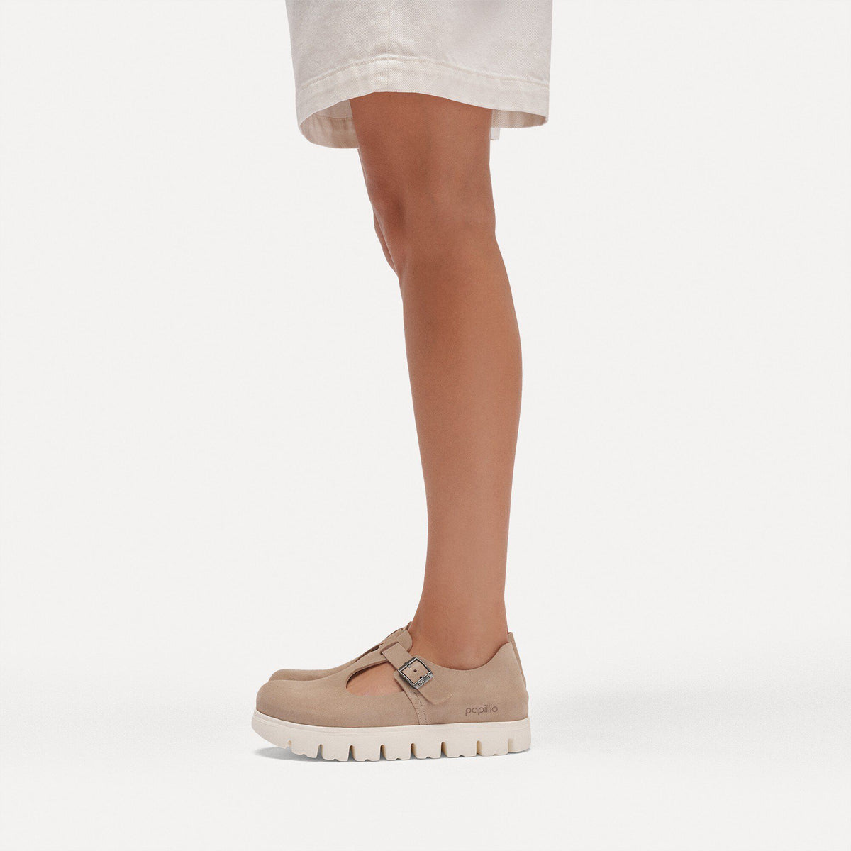 Paris Chunky Suede Leather in Color Warm Sand | Birkenstock