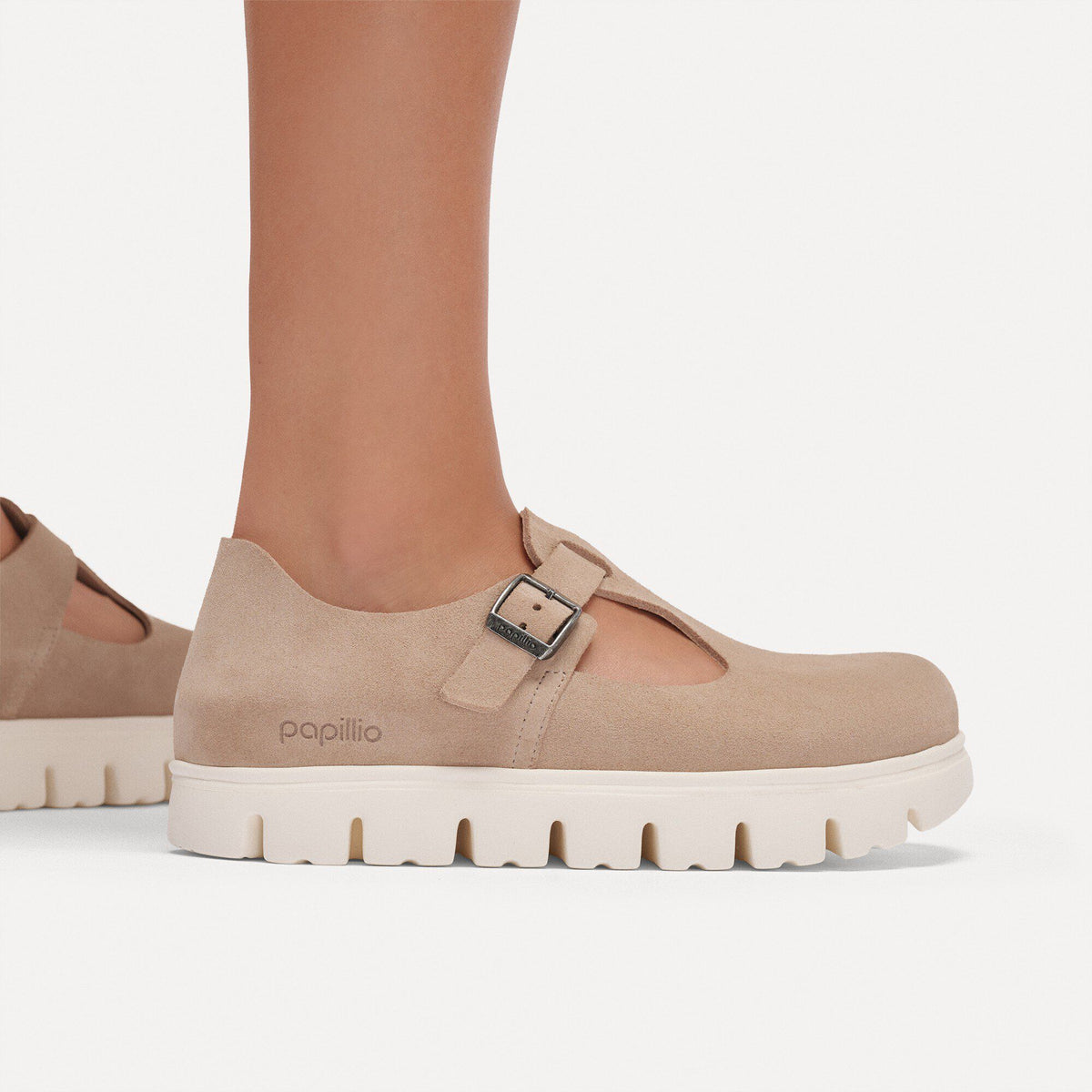 Paris Chunky Suede Leather in Color Warm Sand | Birkenstock