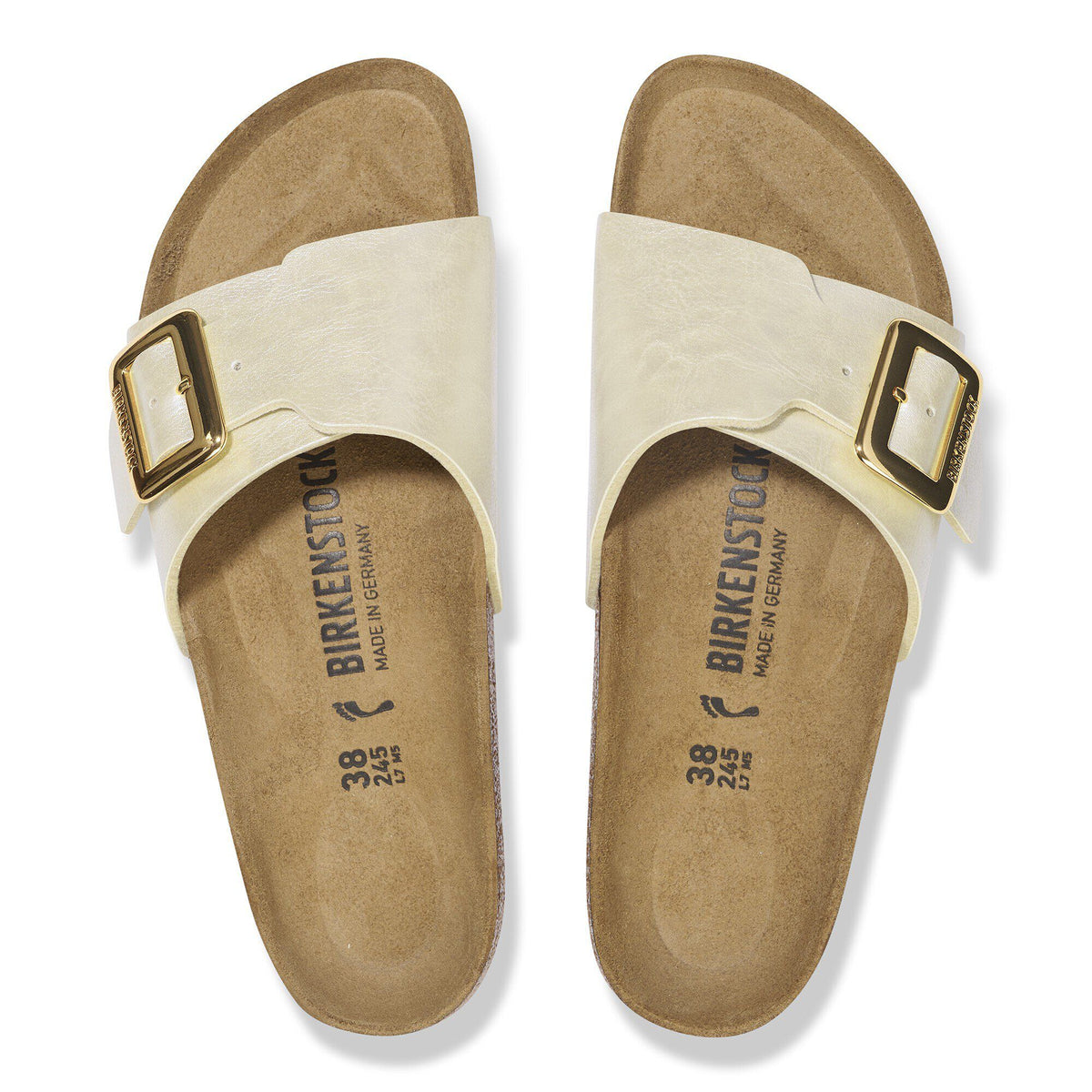 Catalina Luxe Buckle Birko-Flor in Color Graceful Pearl White | Birkenstock