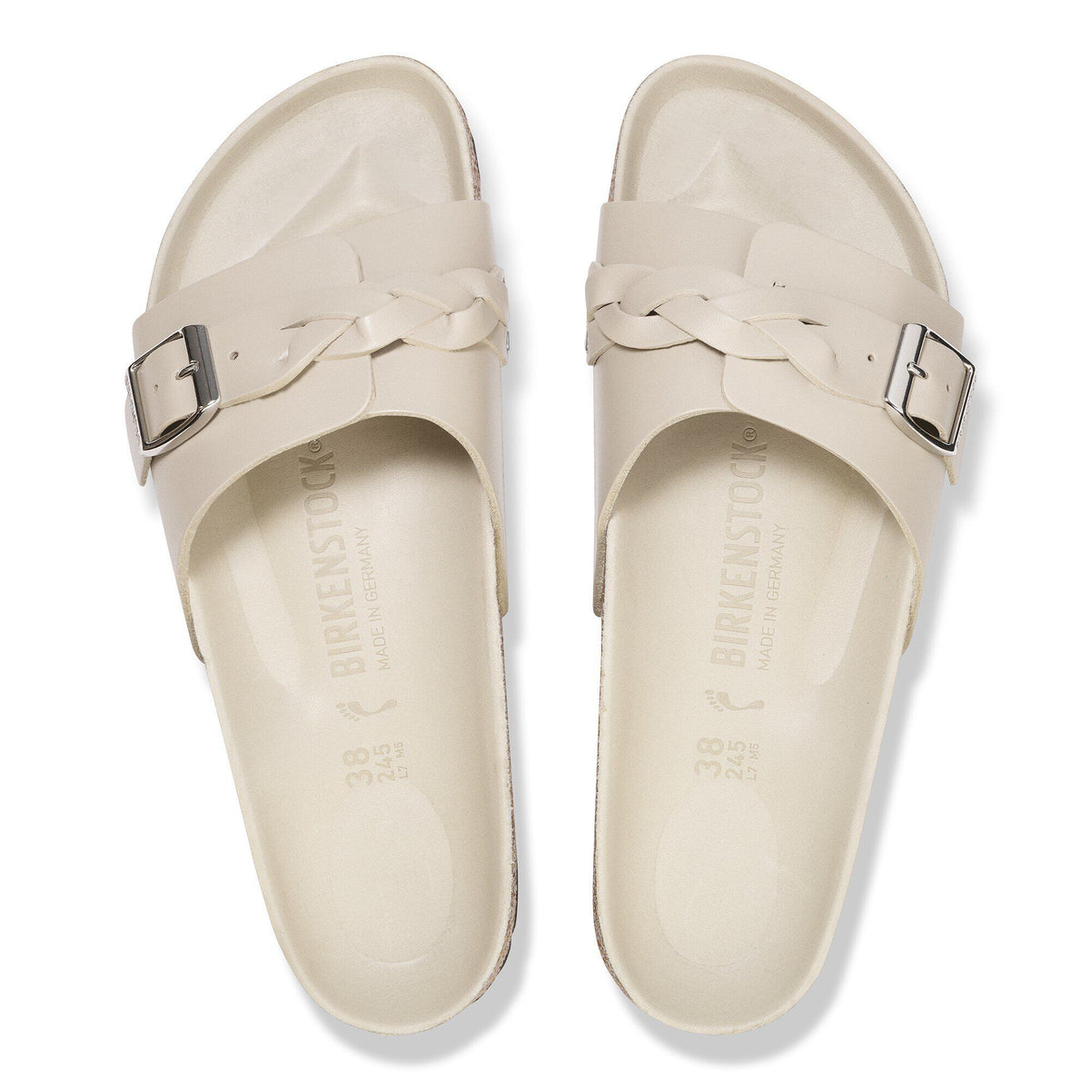 Oita Braided Leather in Color New Dressy Oyster | Birkenstock