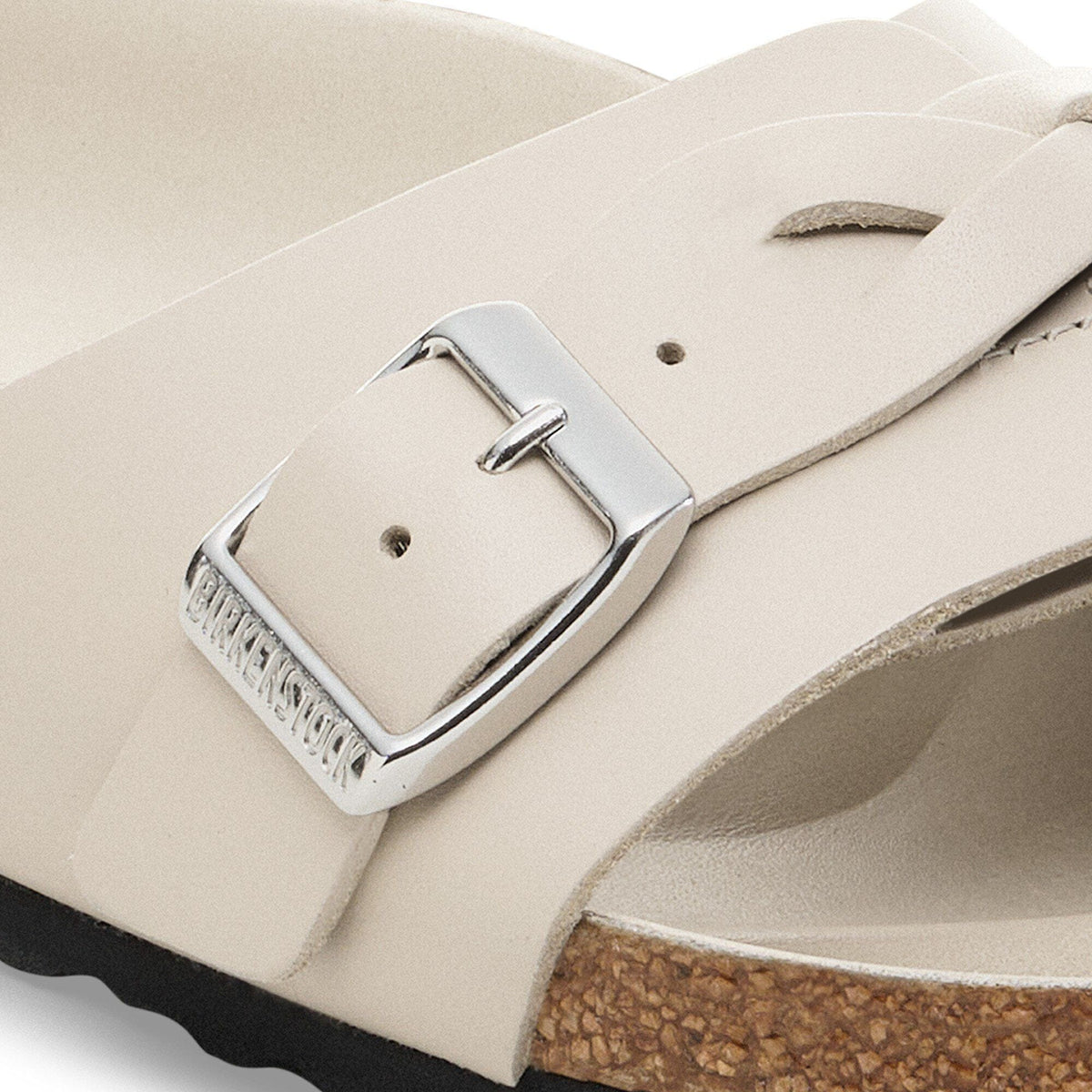 Oita Braided Leather in Color New Dressy Oyster | Birkenstock