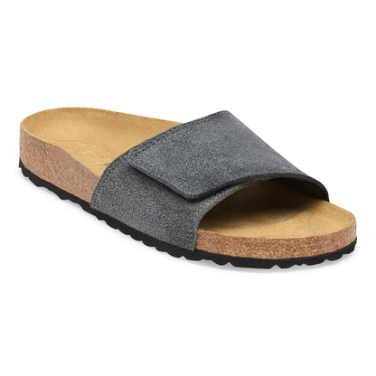 Sylt Suede Leather in Color Charcoal | Birkenstock
