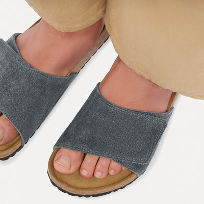 Sylt Suede Leather in Color Charcoal | Birkenstock