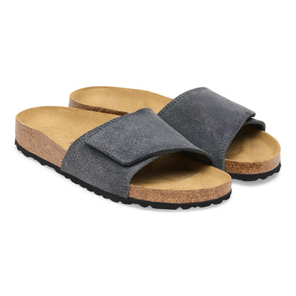 Sylt Suede Leather in Color Charcoal | Birkenstock
