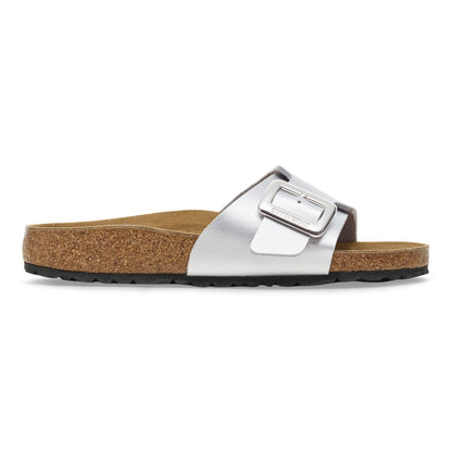 Catalina Luxe Buckle Birko-Flor in Color Silver Metallic | Birkenstock