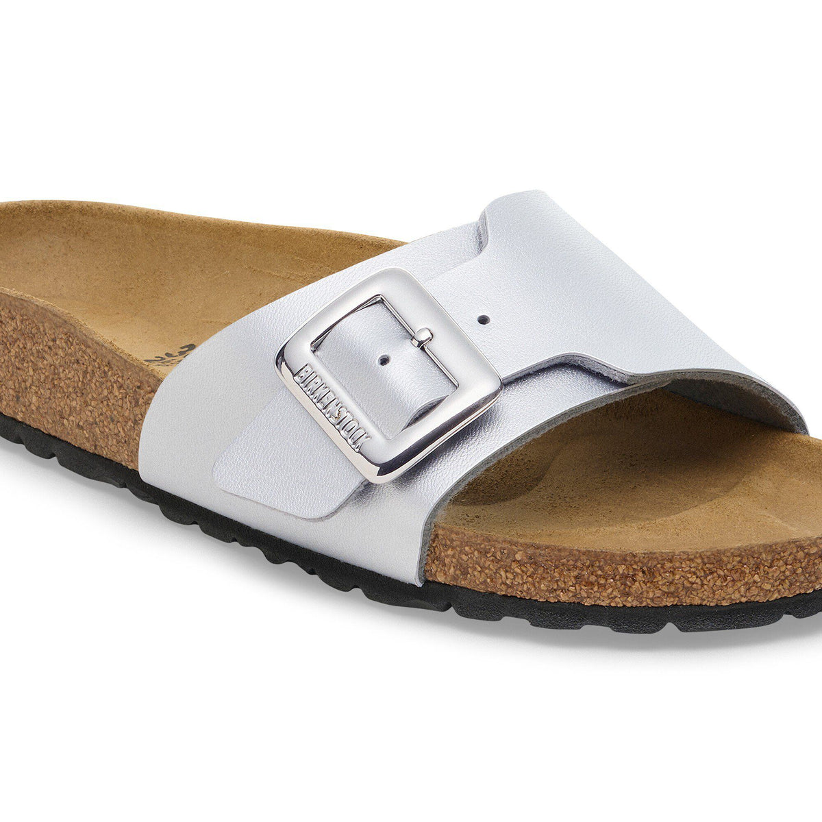 Catalina Luxe Buckle Birko-Flor in Color Silver Metallic | Birkenstock