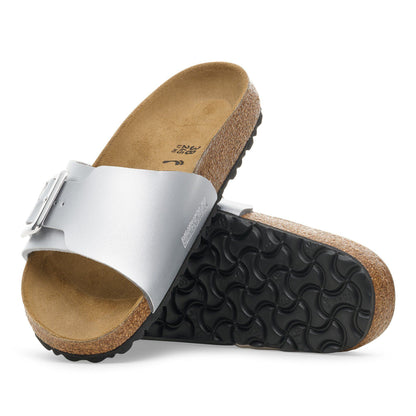 Catalina Luxe Buckle Birko-Flor in Color Silver Metallic | Birkenstock