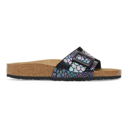 Catalina Luxe Buckle Synthetics in Color Shiny Snake Black | Birkenstock