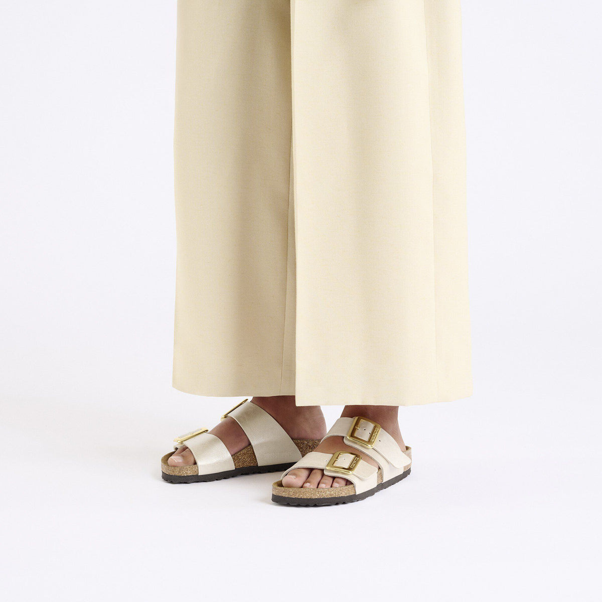 Sydney Luxe Buckle Birko-Flor in Color Graceful Pearl White | Birkenstock