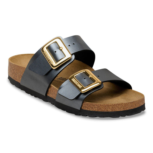 Sydney Luxe Buckle Birko-Flor in Color Metallic Black | Birkenstock
