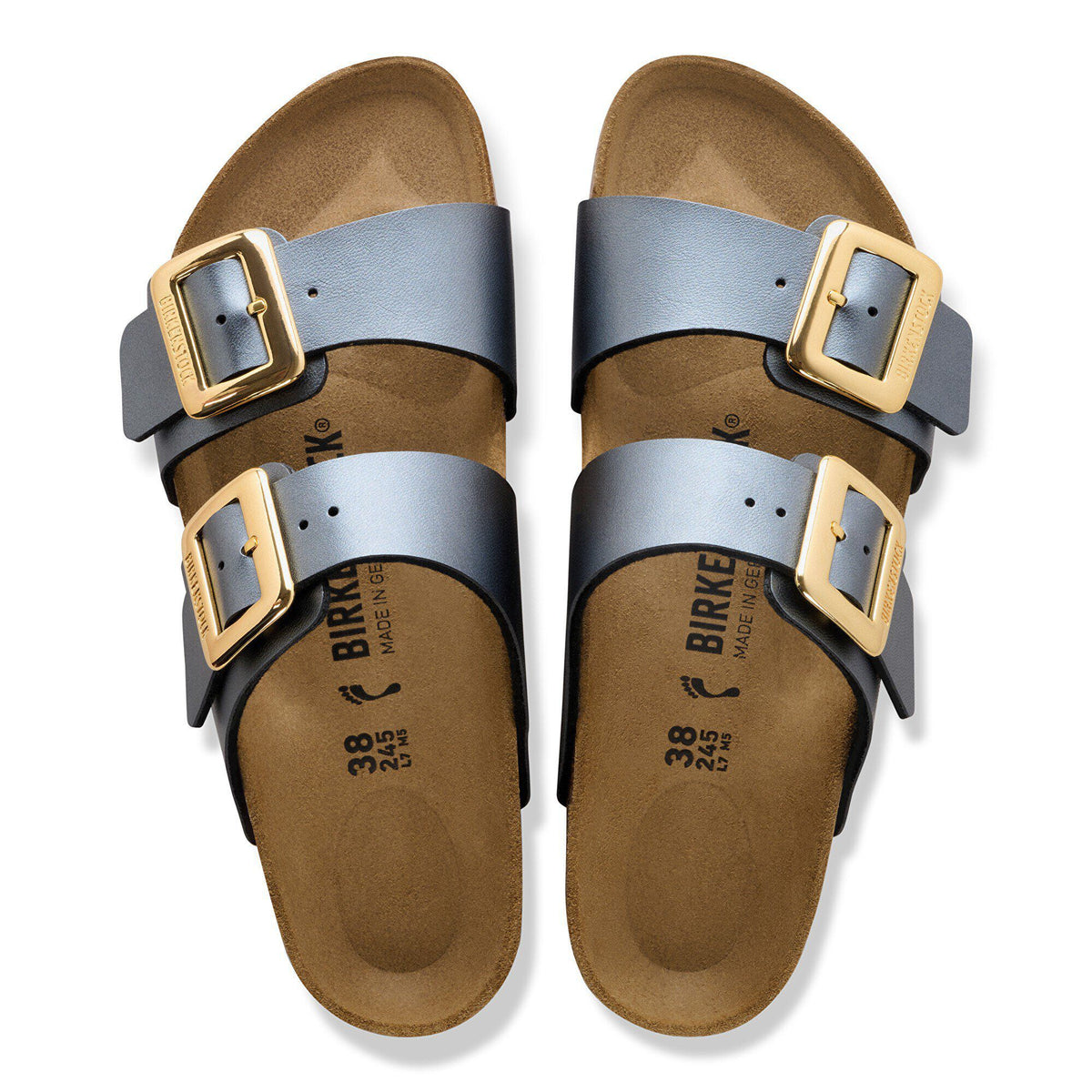 Sydney Luxe Buckle Birko-Flor in Color Metallic Black | Birkenstock