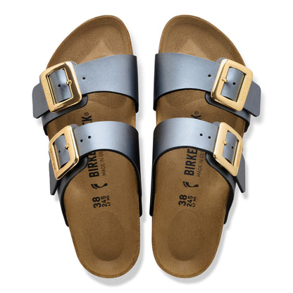 Sydney Luxe Buckle Birko-Flor in Color Metallic Black | Birkenstock