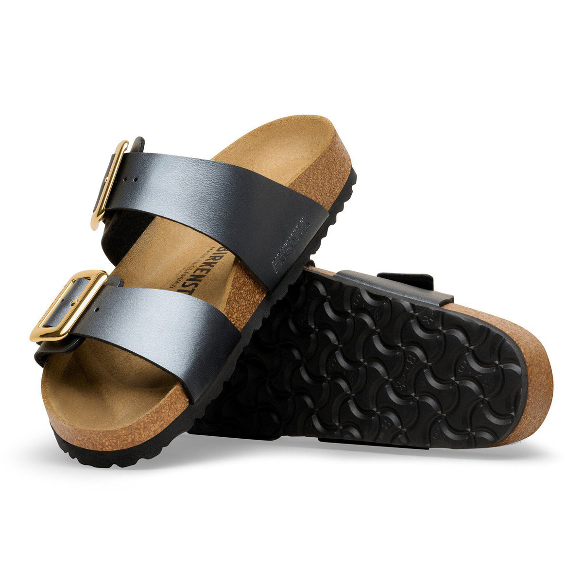 Sydney Luxe Buckle Birko-Flor in Color Metallic Black | Birkenstock