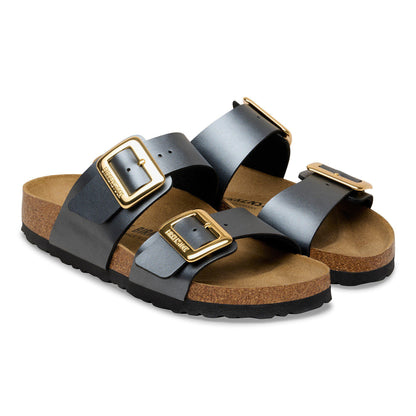 Sydney Luxe Buckle Birko-Flor in Color Metallic Black | Birkenstock