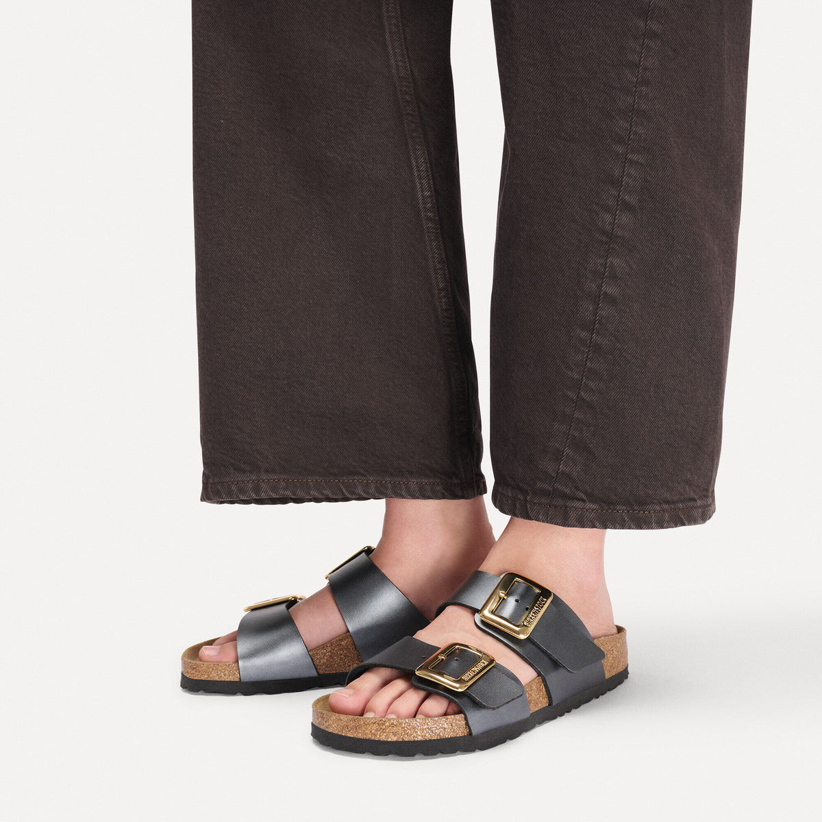 Sydney Luxe Buckle Birko-Flor in Color Metallic Black | Birkenstock