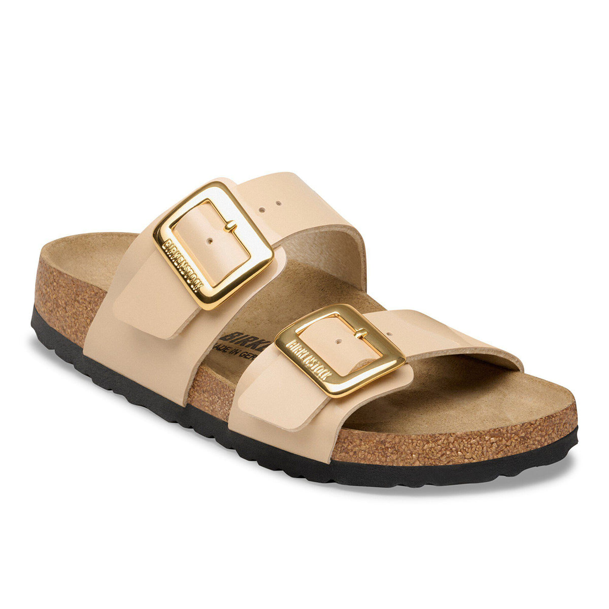 Sydney Luxe Buckle Birko-Flor Patent in Color Patent Sand | Birkenstock