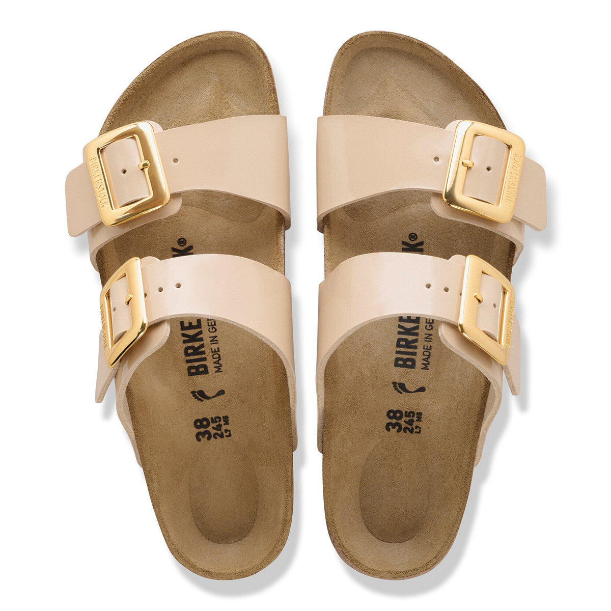 Sydney Luxe Buckle Birko-Flor Patent in Color Patent Sand | Birkenstock