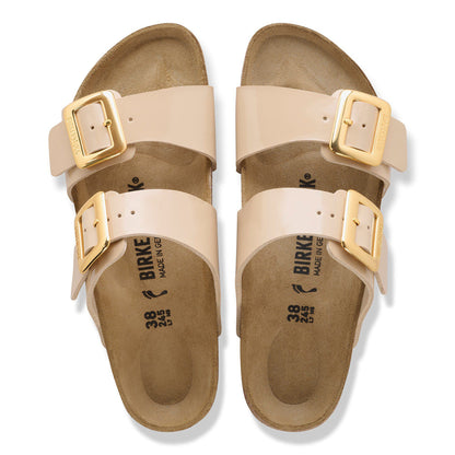 Sydney Luxe Buckle Birko-Flor Patent in Color Patent Sand | Birkenstock