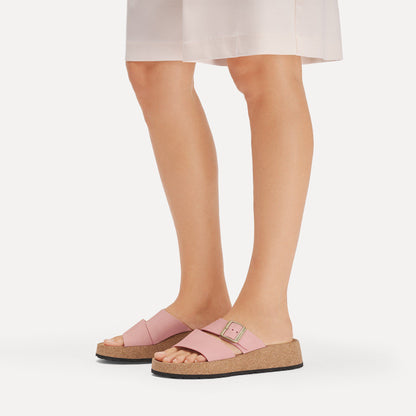 Almina Nubuck Leather in Color Pink Clay | Birkenstock