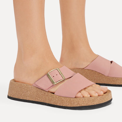 Almina Nubuck Leather in Color Pink Clay | Birkenstock