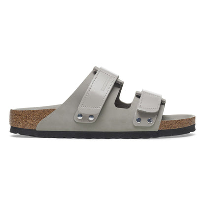 Uji Nubuck Leather in Color High Shine Stone Coin | Birkenstock