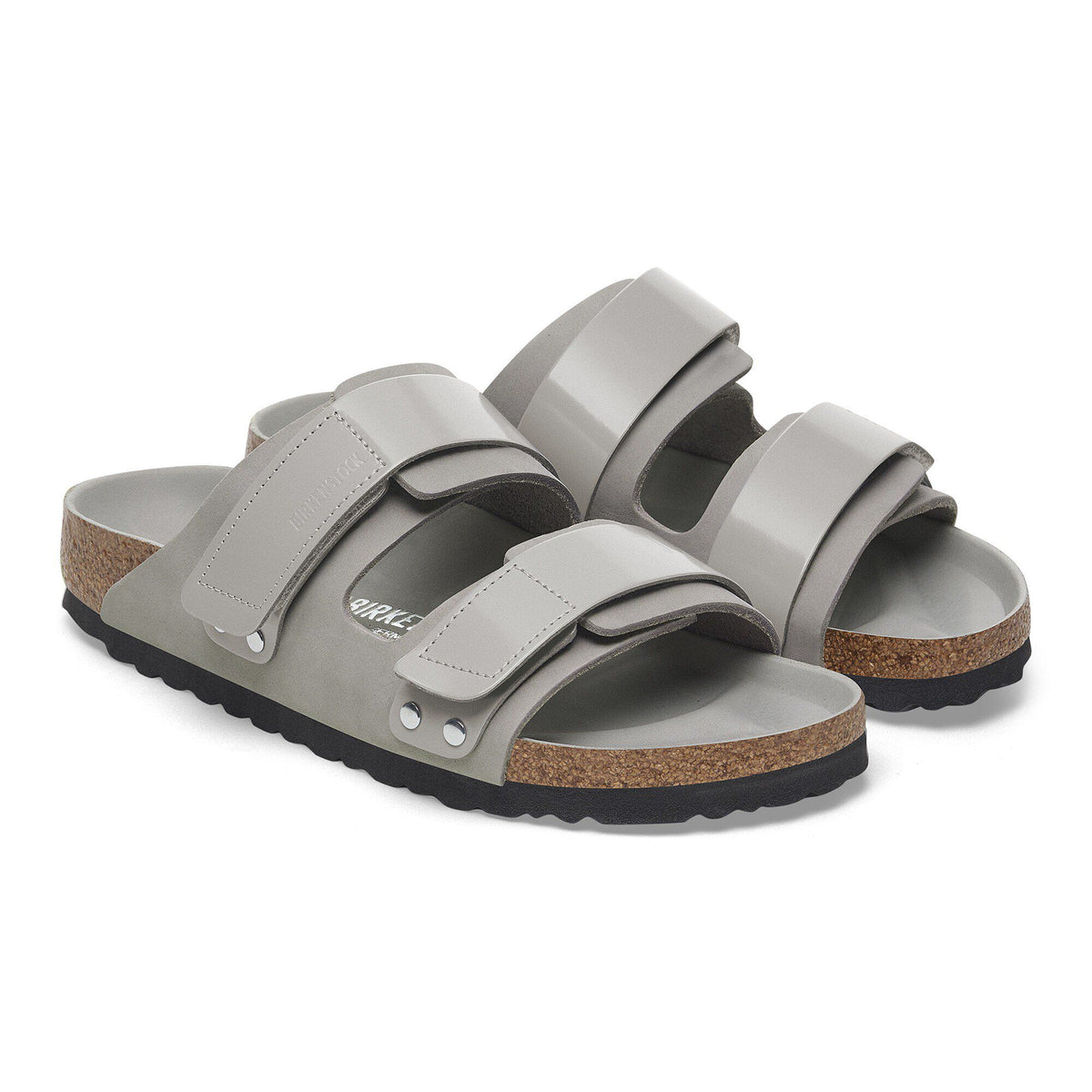 Uji Nubuck Leather in Color High Shine Stone Coin | Birkenstock