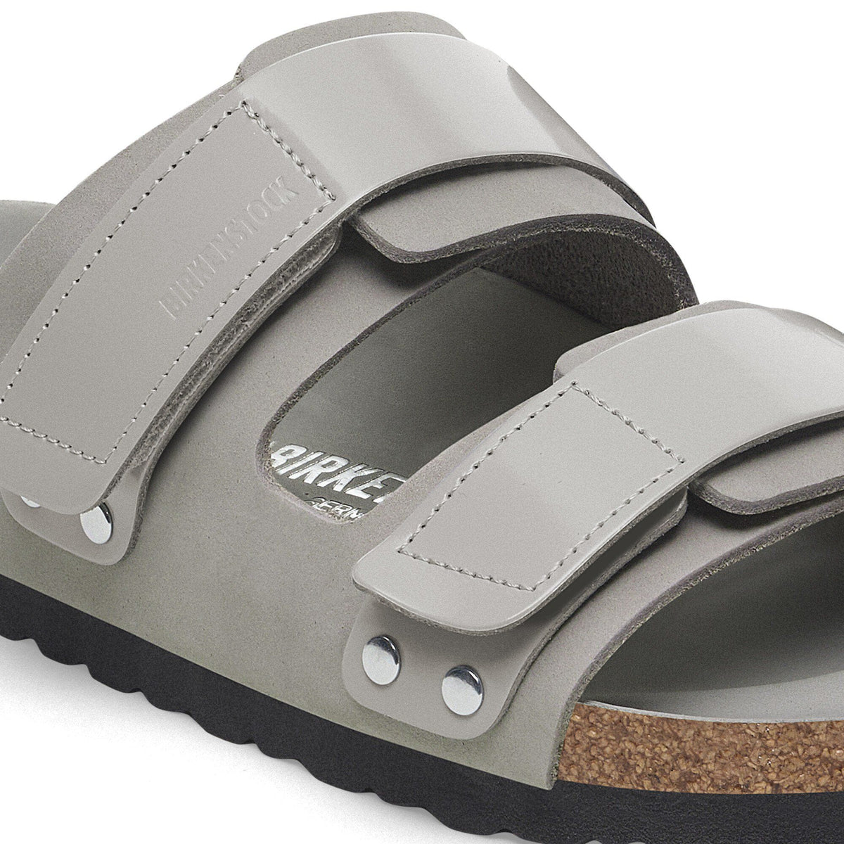 Uji Nubuck Leather in Color High Shine Stone Coin | Birkenstock