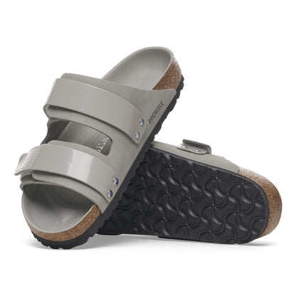 Uji Nubuck Leather in Color High Shine Stone Coin | Birkenstock