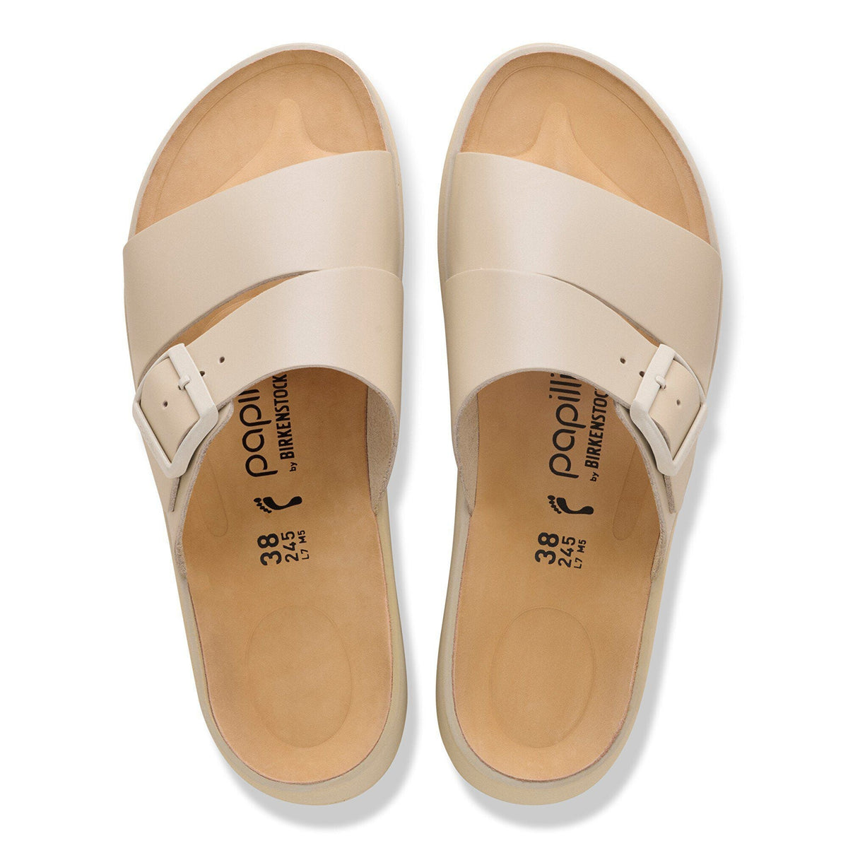Almina Leather in Color Oyster | Birkenstock