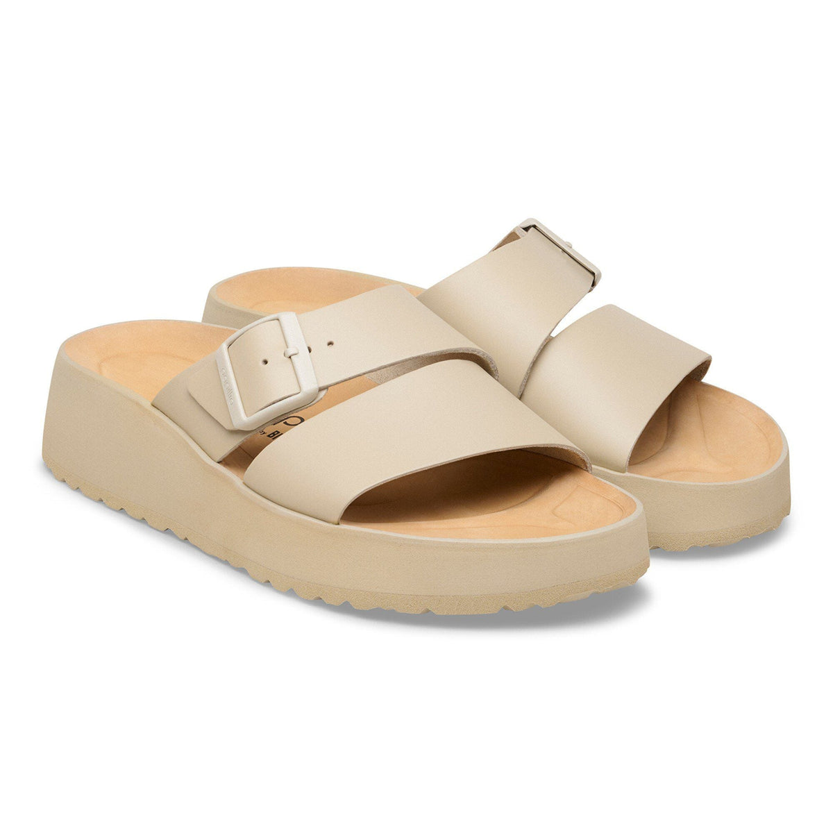 Almina Leather in Color Oyster | Birkenstock
