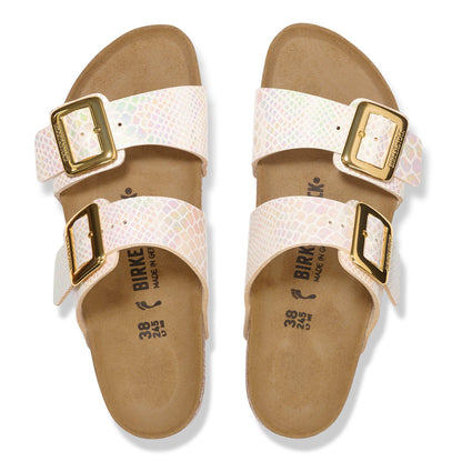Sydney Luxe Buckle Synthetics in Color Shiny Snake Cream | Birkenstock